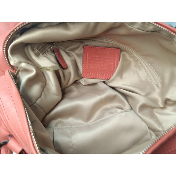 Coach Kristin Leather Pleated Satchel Bag F15339 Burnt Orange Handbag - Picture 15 of 16